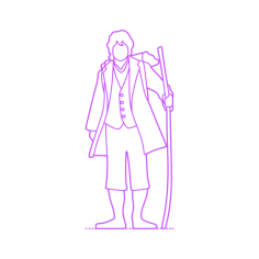 Pop Culture Lord Of The Rings Bilbo Baggins Stencil Svg Vector, Free Vectors File